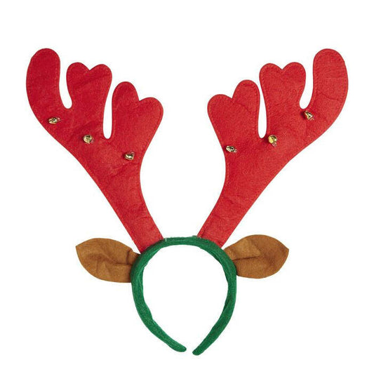Reindeer Horns With Bells & Ears