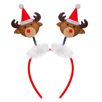 Reindeer Head Boppers With Santa Claus Hat
