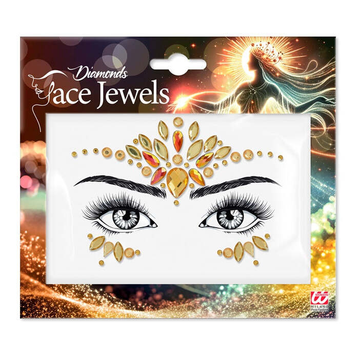 Face Jewels Diamonds Yellow