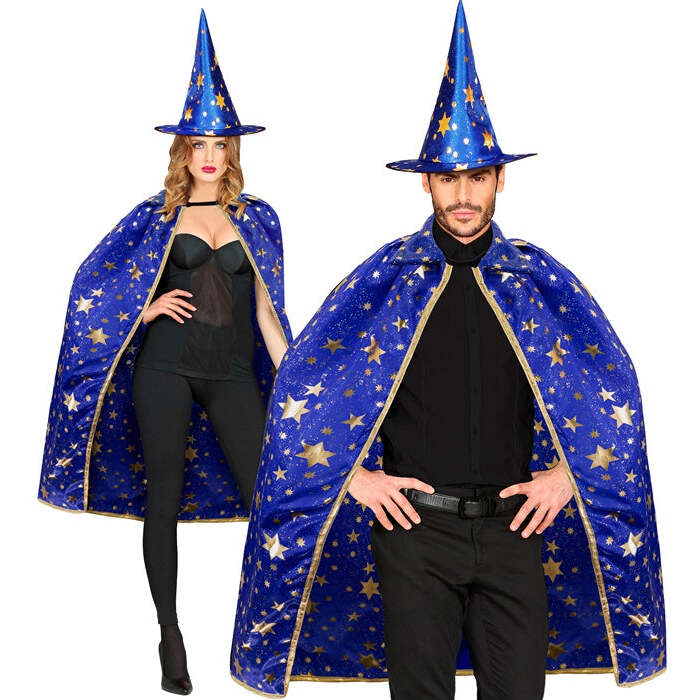 Wizard  Cape, Hat  - 85 Cm