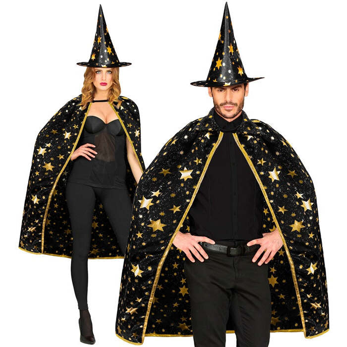 Wizard  Cape, Hat  - 85 Cm