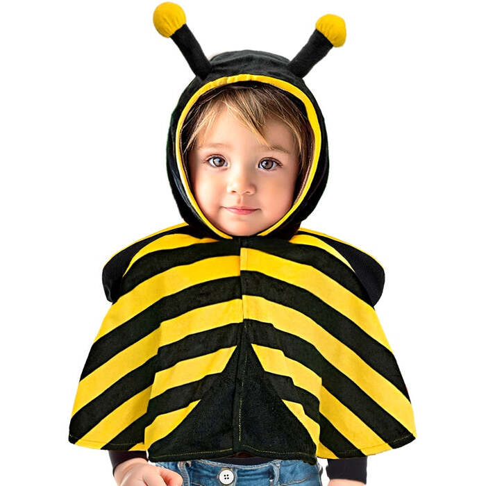 Plush Bee  Hooded Poncho 