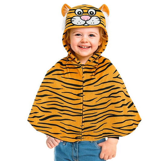 Plush Tiger  Hooded Poncho 