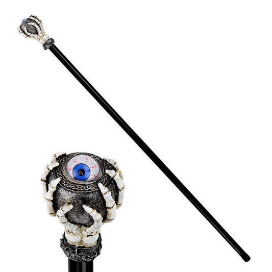 Collapsible Skeleton Cane With Floating Eye 110 Cm
