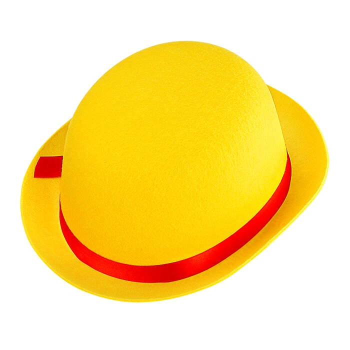 Yellow Bowler Hat Felt