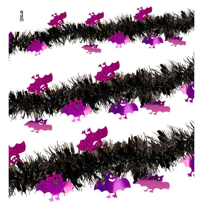 Bat Tinsel Garland 3 M