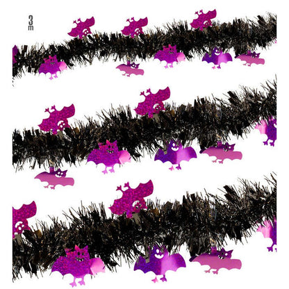 Bat Tinsel Garland 3 M