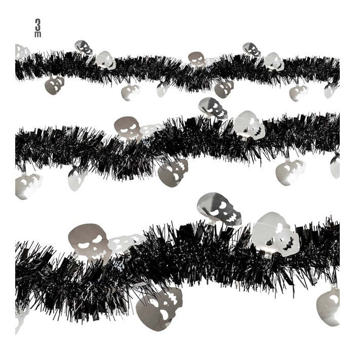 Skull Tinsel Garland 3 M