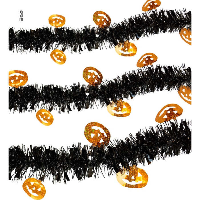 Pumpkin Tinsel Garland 3 M