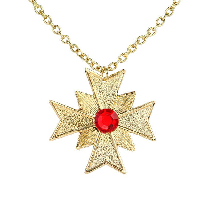 Necklace With Medallion And Gem