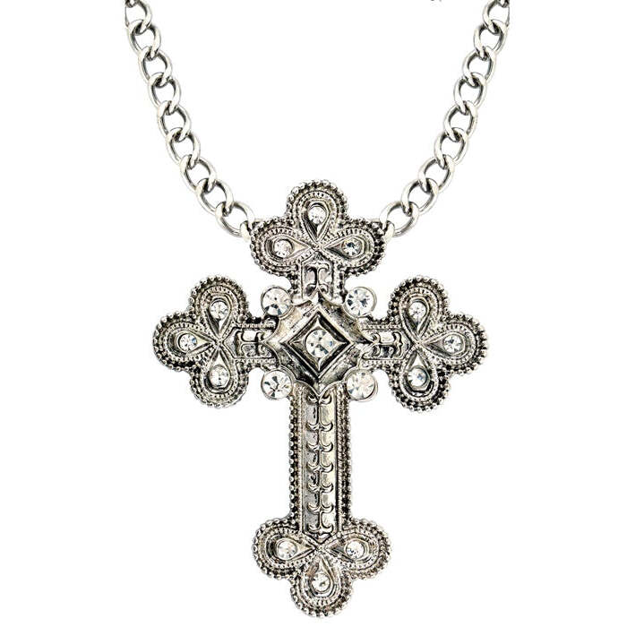 Cross Necklace With Strass