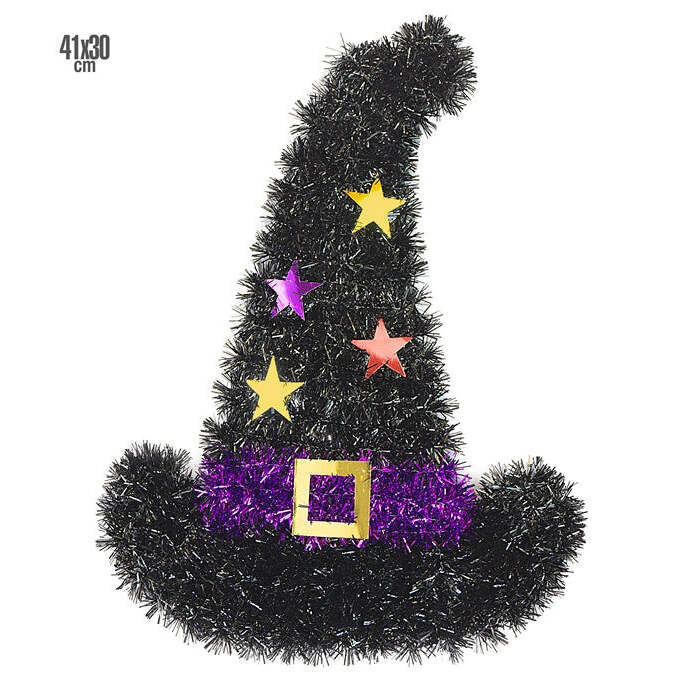 Tinsel Witch Hat 41X30 Cm