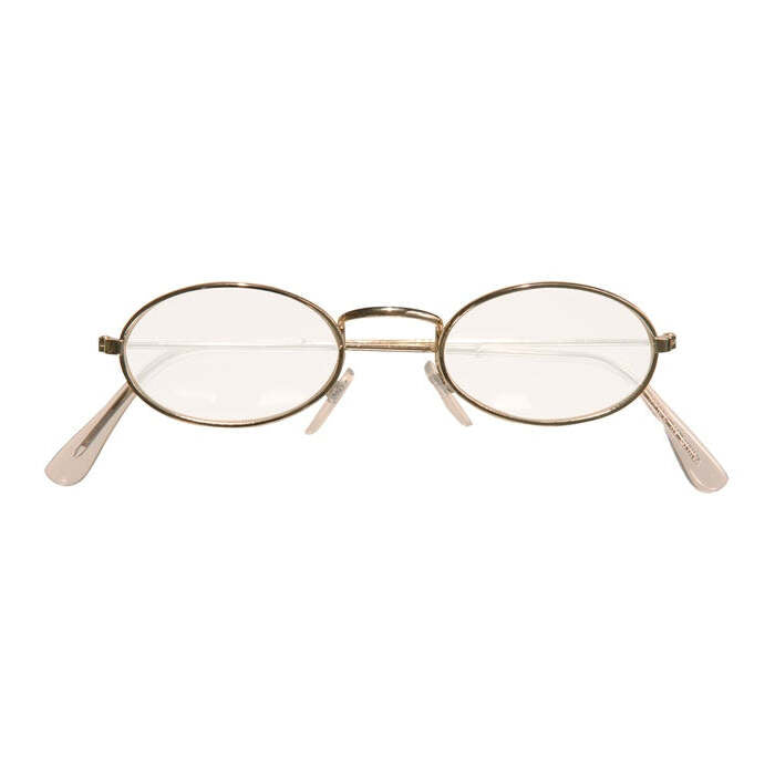 Gold Glasses With Lenses Oval Shape