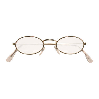 Gold Glasses With Lenses Oval Shape