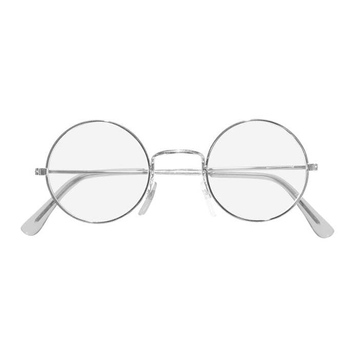Silver Glasses With Lenses Round Shape