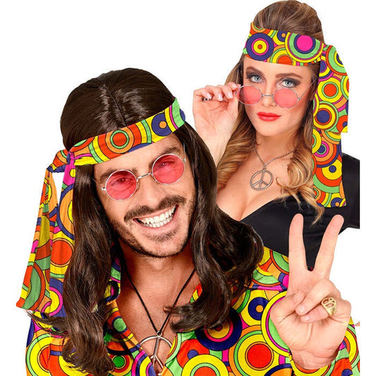 The 70S Groovy Style - Yellow Circles  Headband 