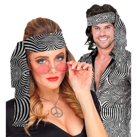 The 70S Disco Style - Silver Waves  Headband 