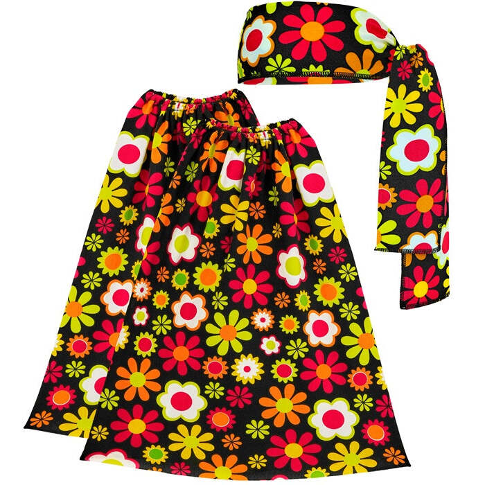 The 60S Fashion - Flowers  Headband & Leg Warmers 