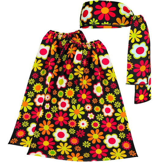 The 60S Fashion - Flowers  Headband & Leg Warmers 