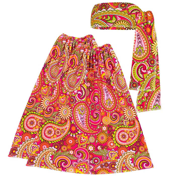 The 60S Fashion - Paisley  Headband & Leg Warmers 