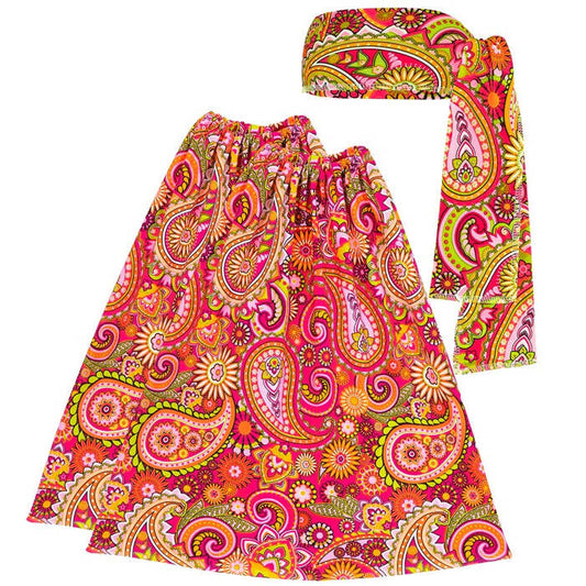 The 60S Fashion - Paisley  Headband & Leg Warmers 