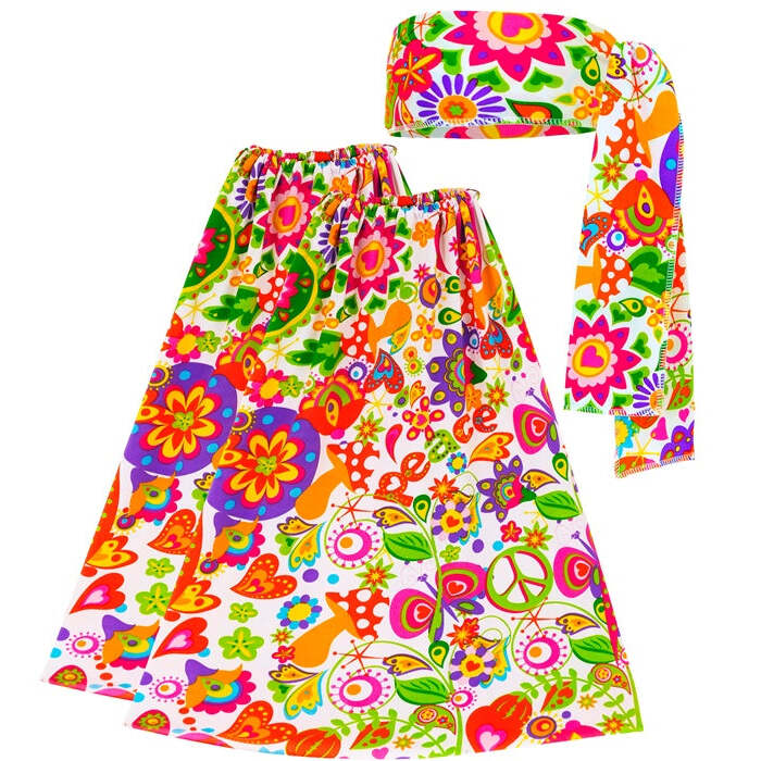 The 60S Fashion - Peace & Paisley  Headband & Leg Warmers 