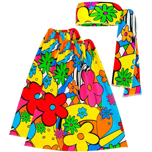 The 60S Fashion - Flower Power  Headband & Leg Warmers 