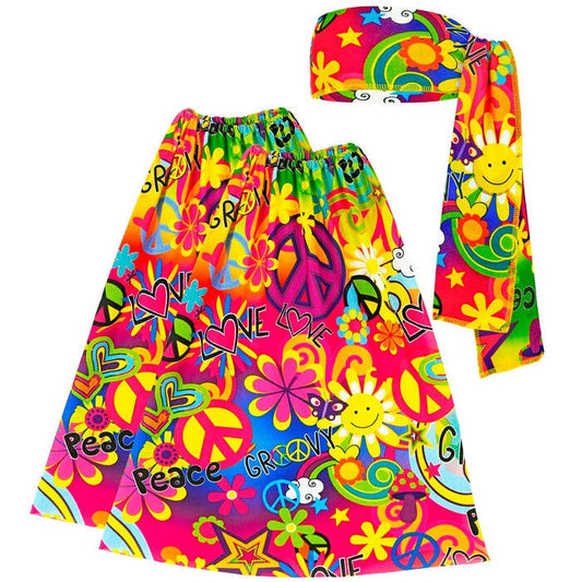 The 60S Fashion - Peace & Love  Headband & Leg Warmers 