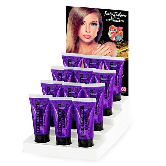 Shimmering Gel In Dispenser Tube - Purple Display Box - 25 Ml