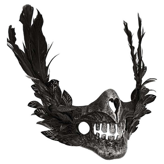 Mask Mouth Skull With Feathers