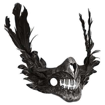 Mask Mouth Skull With Feathers