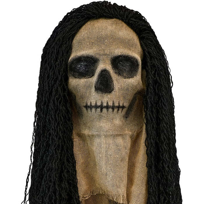 Mask With Cape Skull With Hair