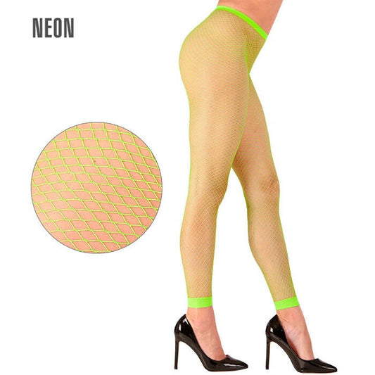 Neon Green Fishnet Leggings