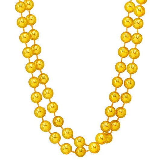 Set Of 2 Gold Beaded Necklaces40 Cm 