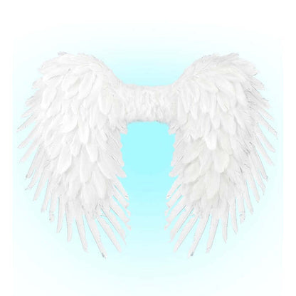 White Foldable Feather Wings 80X60 Cm