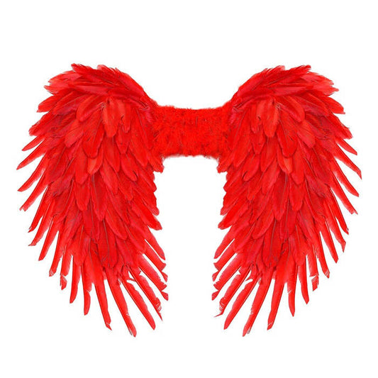 Red Foldable Feather Wings 80X60 Cm