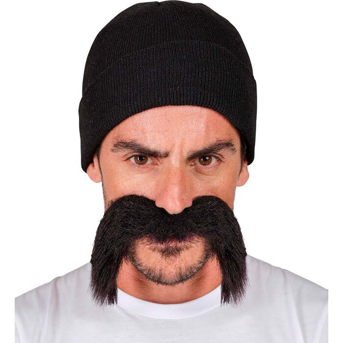 Inmate / Biker Set  Cap, Moustache 