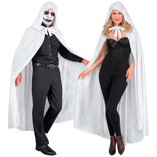White Velvet Hooded Cape 140 Cm 
