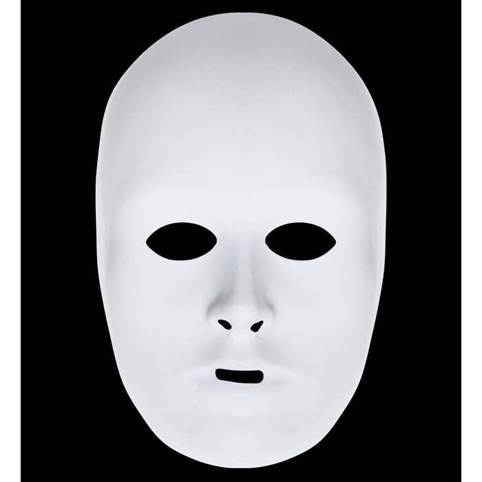 Deluxe Unisex Paintable White Face Mask