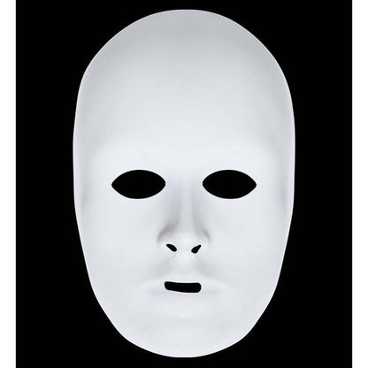 Deluxe Unisex Paintable White Face Mask