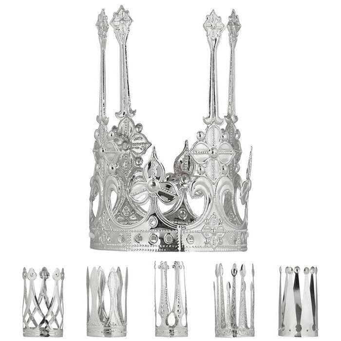 Silver Aluminium Crown 6 Styles Ass.