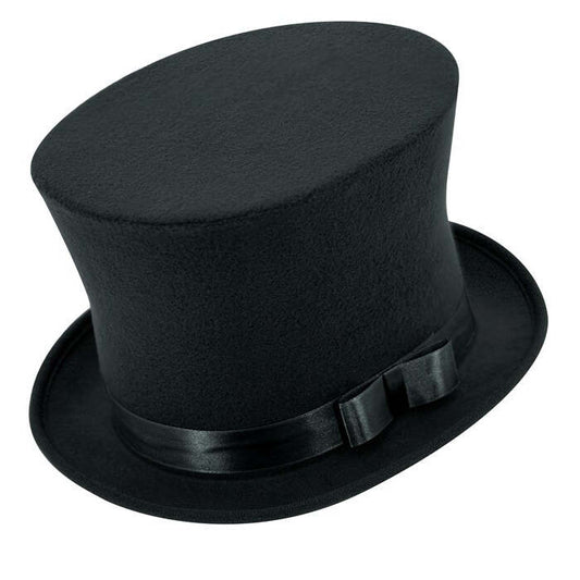 Top Hat Black Wool Touch Felt 16 Cm