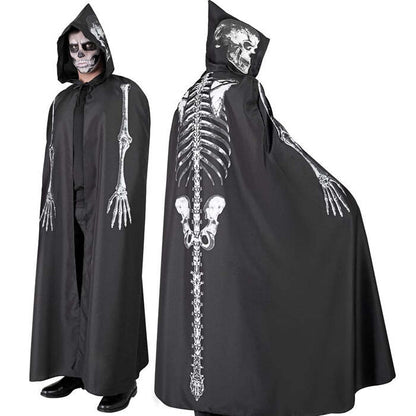 Skeleton Hooded Cape 150 Cm 
