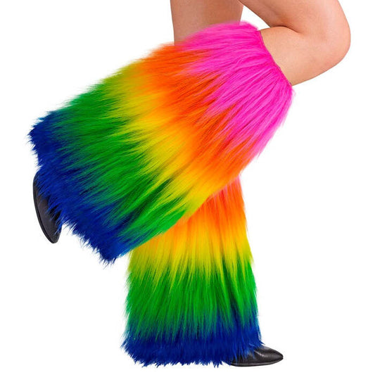 Rainbow Plush Leg Warmers Deluxe