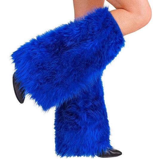 “Royal Blue Plush Leg Warmers”