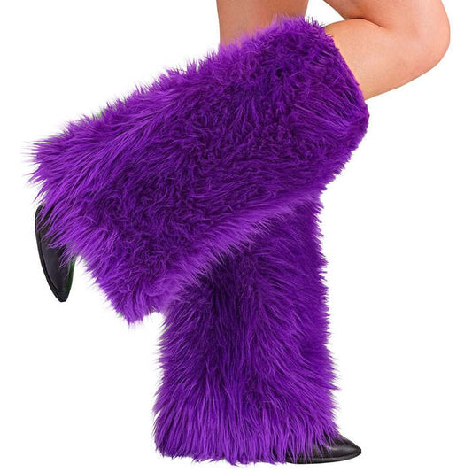 Purple Plush Leg Warmers