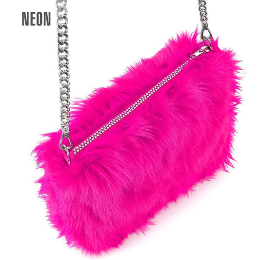 “Handbag Long Plush Neon Pink”