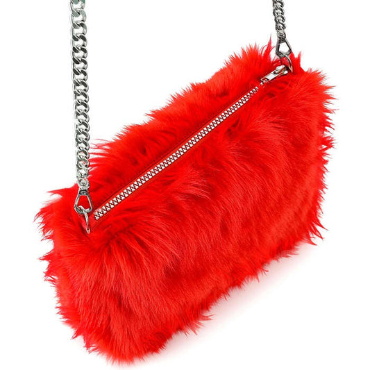 “Handbag Long Plush Red”