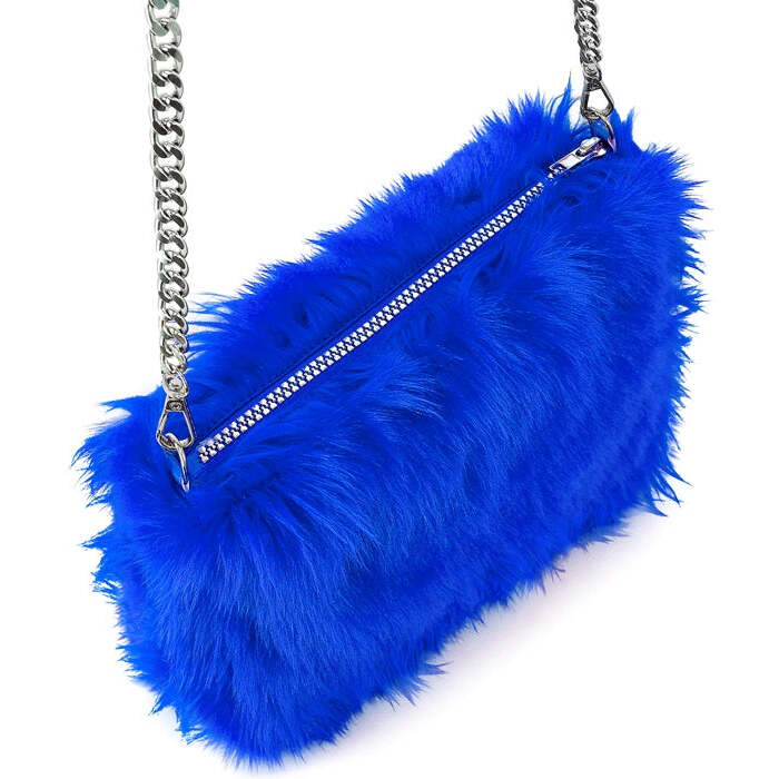 “Handbag Long Plush Blue”