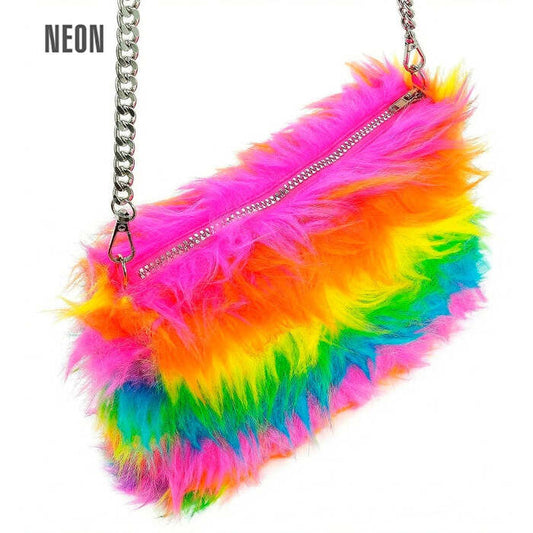 “Handbag Long Plush Rainbow”